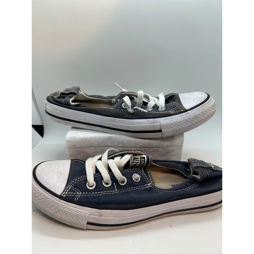 Converse Chuck Taylor Low Navy Blue Sneakers | Womens Size 8 - Picture 3 of 7